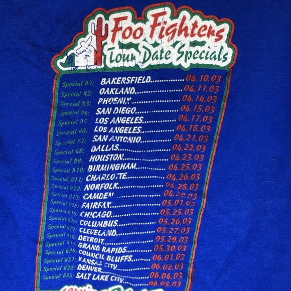 Foo Fighters Concert T-Shirt Men's Small - Picture 5 of 5